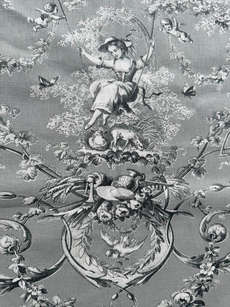 Ludivine Toile de Jouy grijze stof 300x140 cm nieuwe stof, Ophalen, 120 cm of meer, Katoen, Grijs