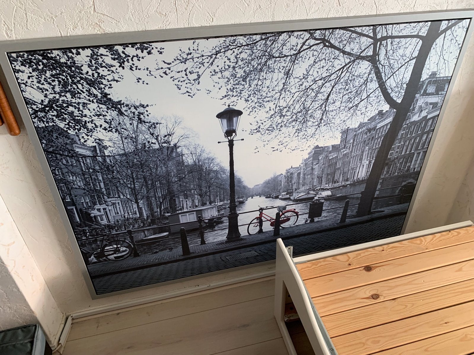 Amsterdamse gracht van ikea., Ophalen, Zo goed als nieuw, Minder dan 50 cm, Schilderij