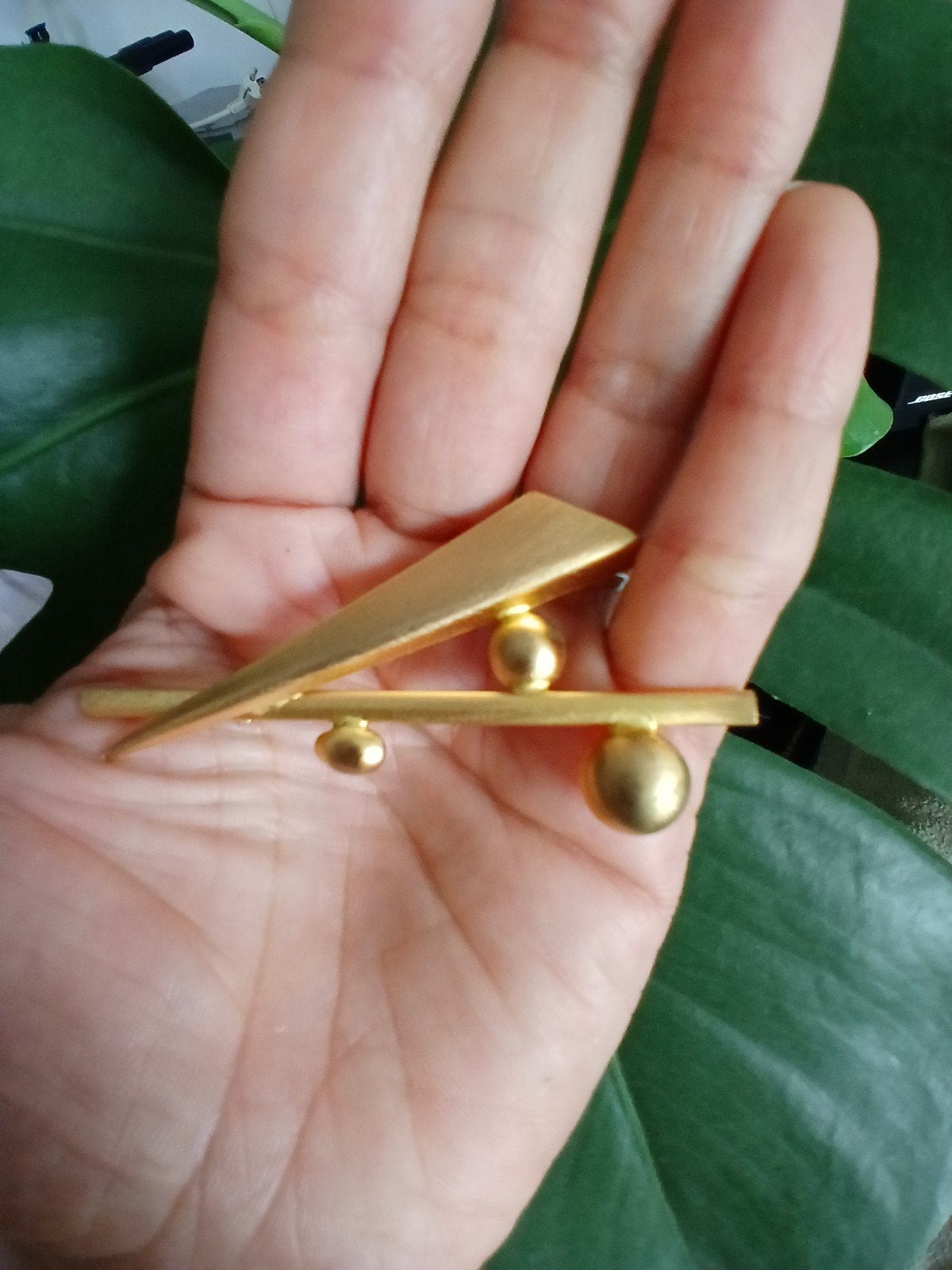 Vintage broche, Ophalen of Verzenden, Goud