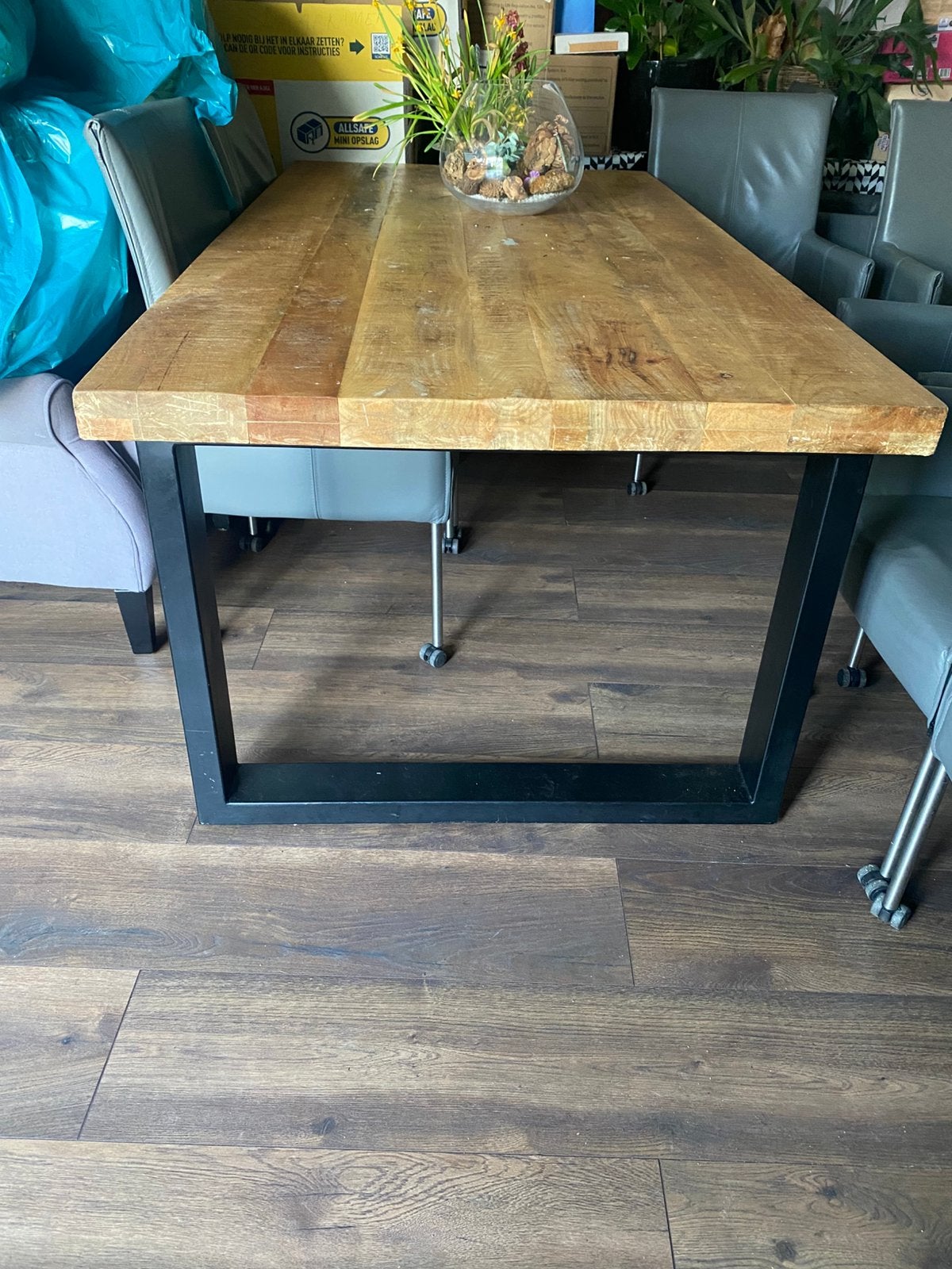 Mango houte eettafel en tv kast, Tuin en Terras, Ophalen of Verzenden, Zo goed als nieuw, Rechthoekig, Hout