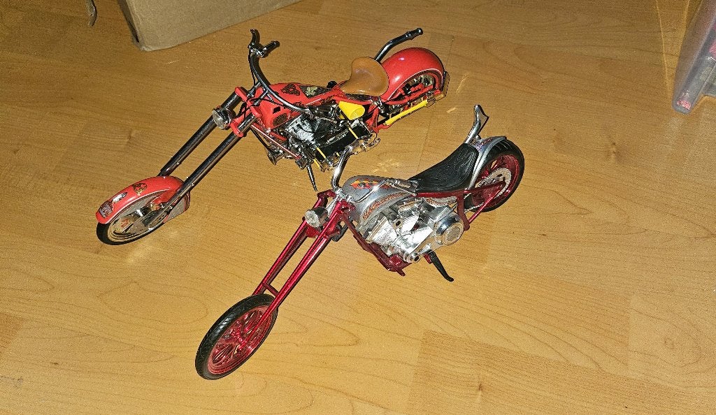 Motor Motoren Chopper Choppers Miniatuur, Ophalen of Verzenden, Gebruikt, Motoren