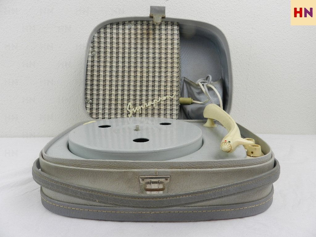 Vintage Supraphon kofferplatenspeler grammofoon met platen, Audio, Tv en Foto, Platenspelers, Overige merken, Ophalen of Verzenden