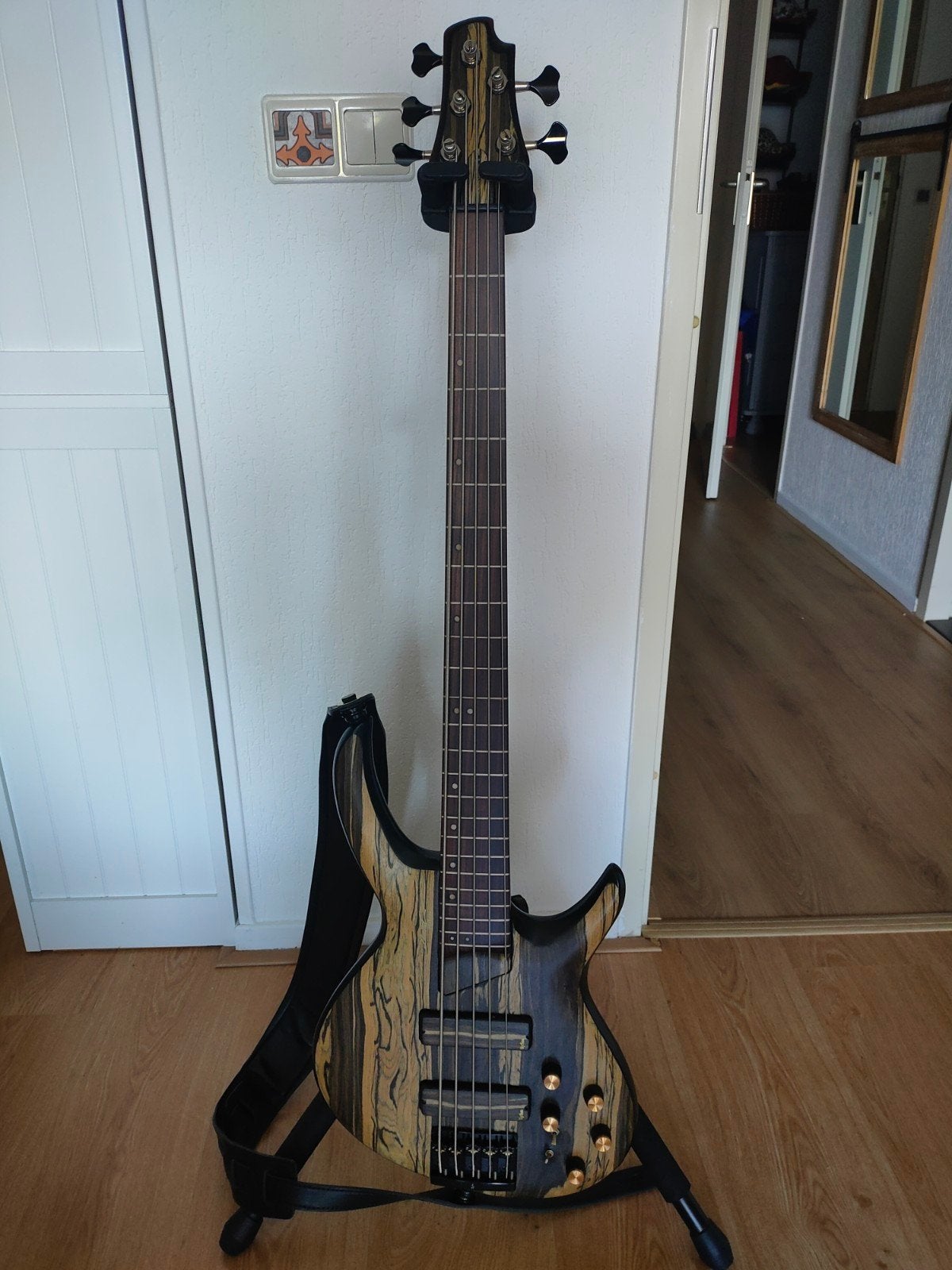Bass guitar 5 strings fretless., Muziek en Instrumenten, Snaarinstrumenten | Gitaren | Bas, Ophalen of Verzenden, Zo goed als nieuw