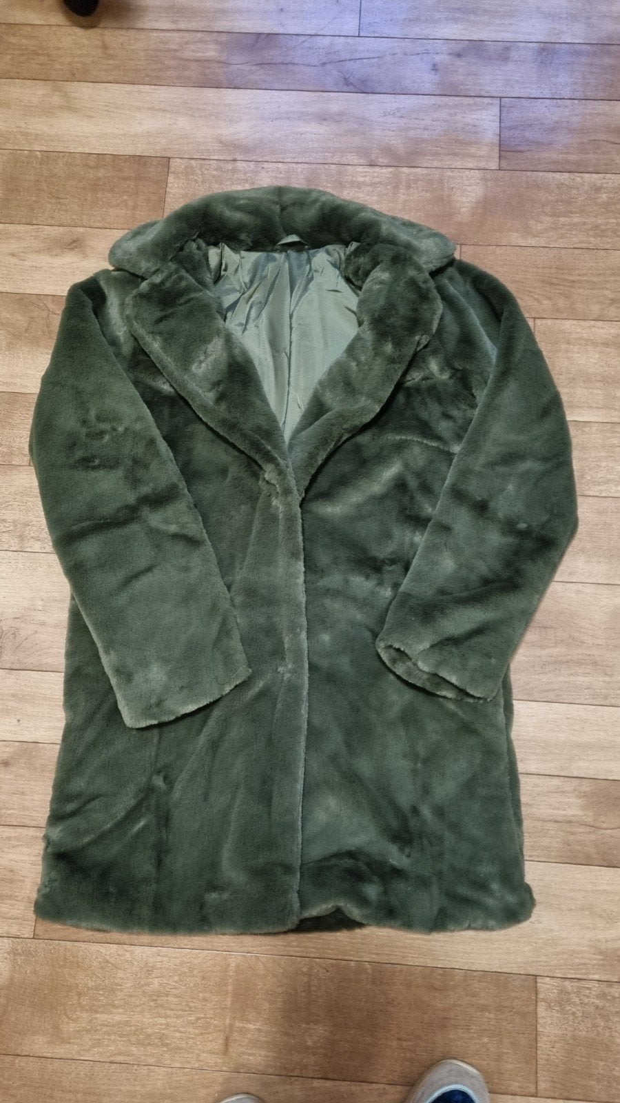 Groene Faux Fur Jas - Maat M, Maat 38/40 (M), Ophalen of Verzenden, Groen, Onbekend