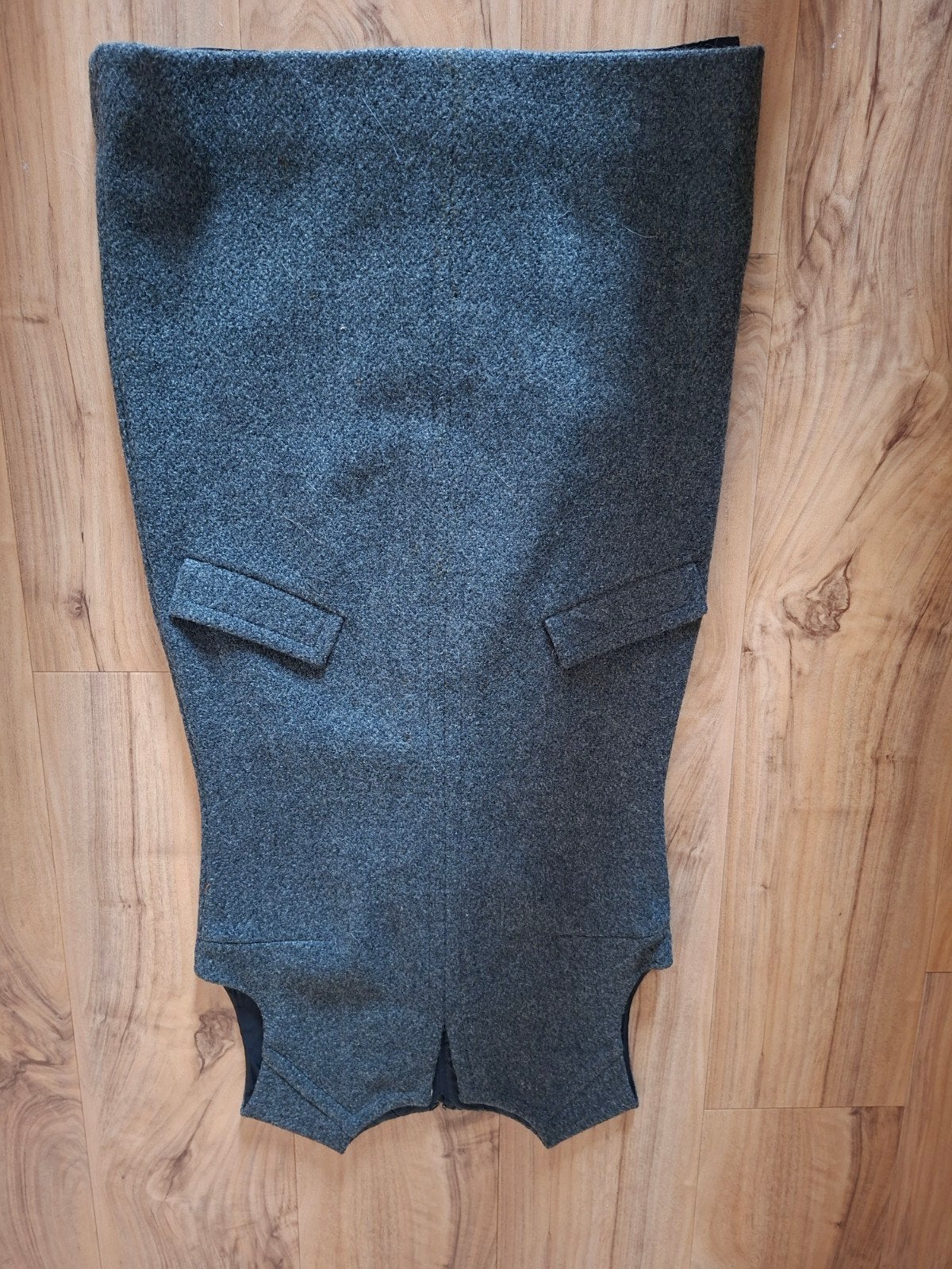 Vintage Peter Jongmans wollen twinset met Bontdetails, Peter Jongmans, Ophalen of Verzenden, Zo goed als nieuw, Knielengte