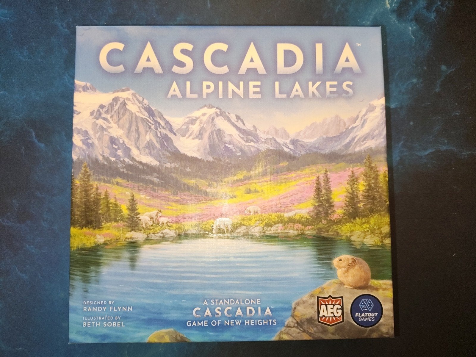 Cascadia Alpine Lakes Kickstarter Editie Bordspel, Een of twee spelers, Ophalen of Verzenden, Zo goed als nieuw, AEG, Flatout Games