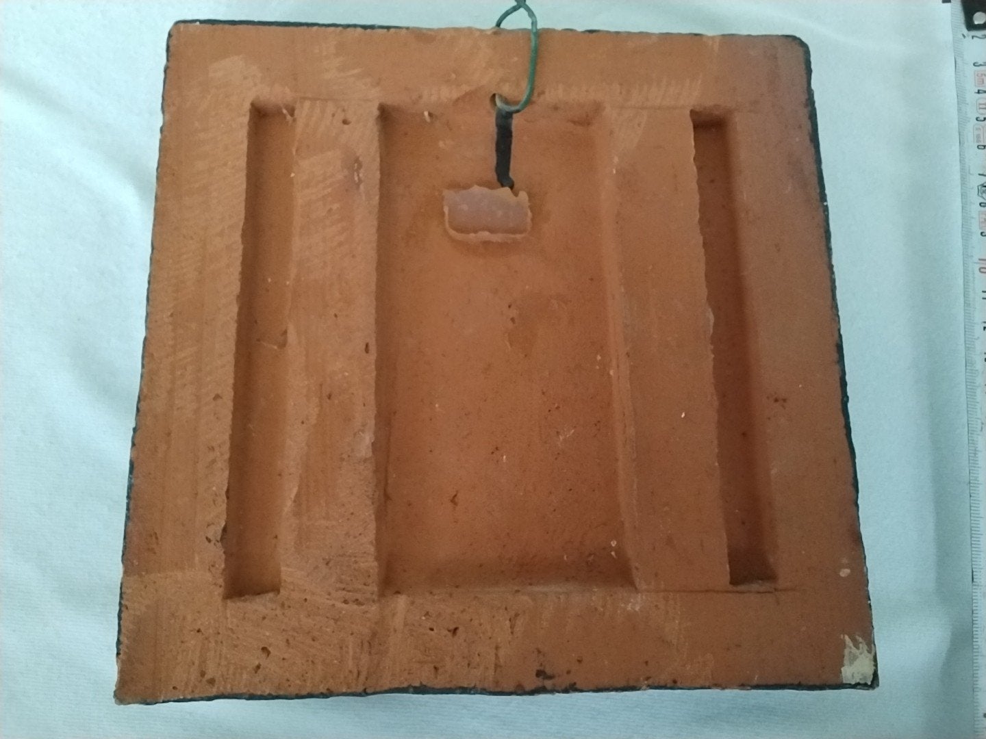 Vintage Keramische Tegel met Vogel en Vis Reliëf, Ophalen of Verzenden