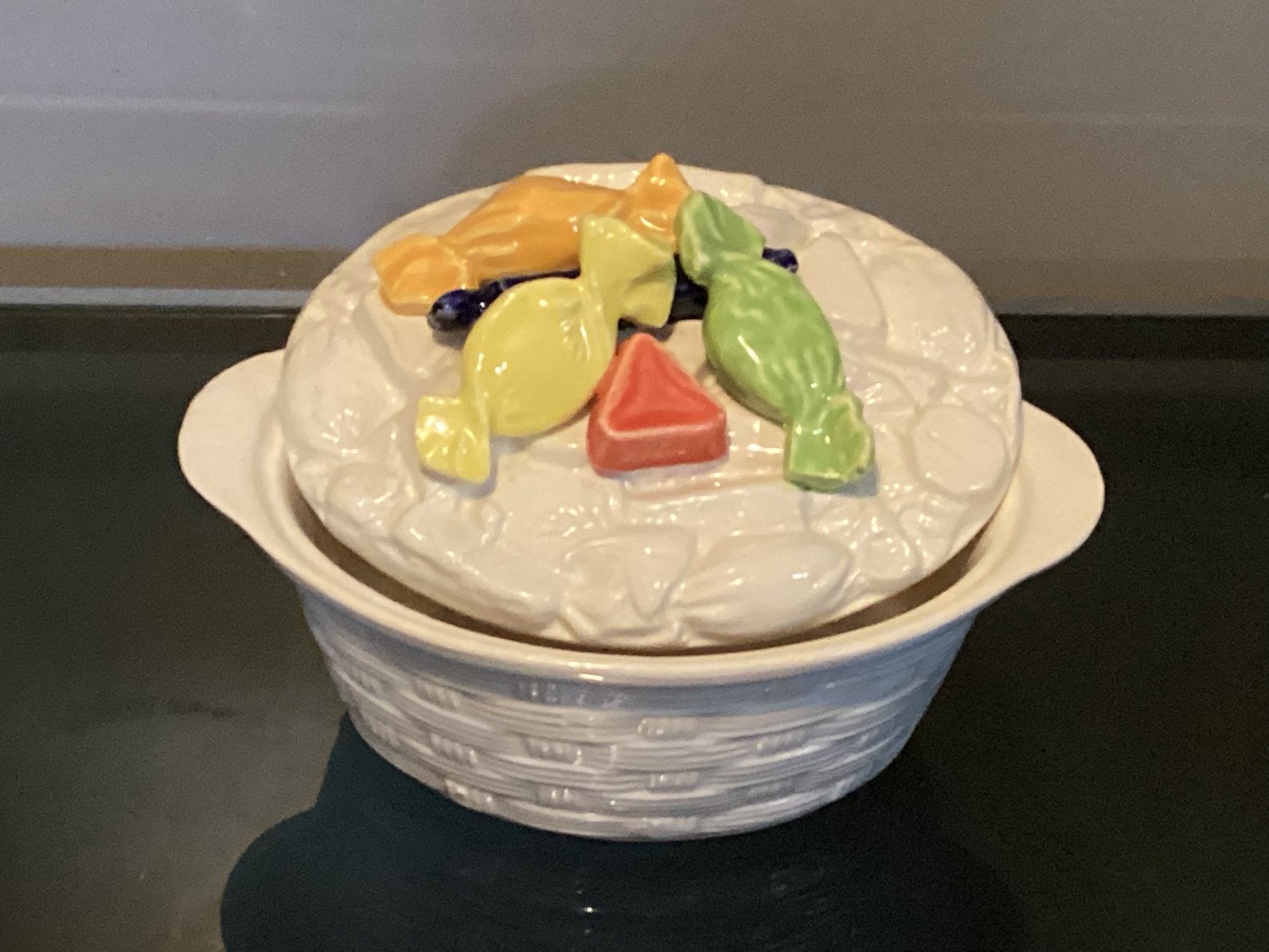 Vintage majolica keramische snoepschaal, Antiek en Kunst, Ophalen of Verzenden