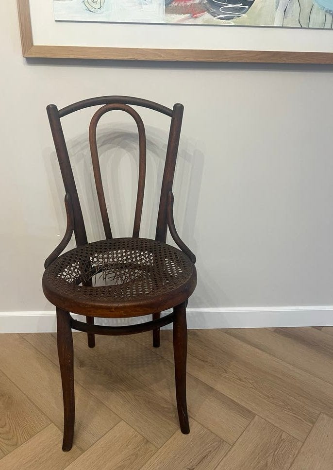 Antieke Thonet stoel met beschadigde zitting, Antiek en Kunst, Antiek | Meubels | Stoelen en Banken, Ophalen