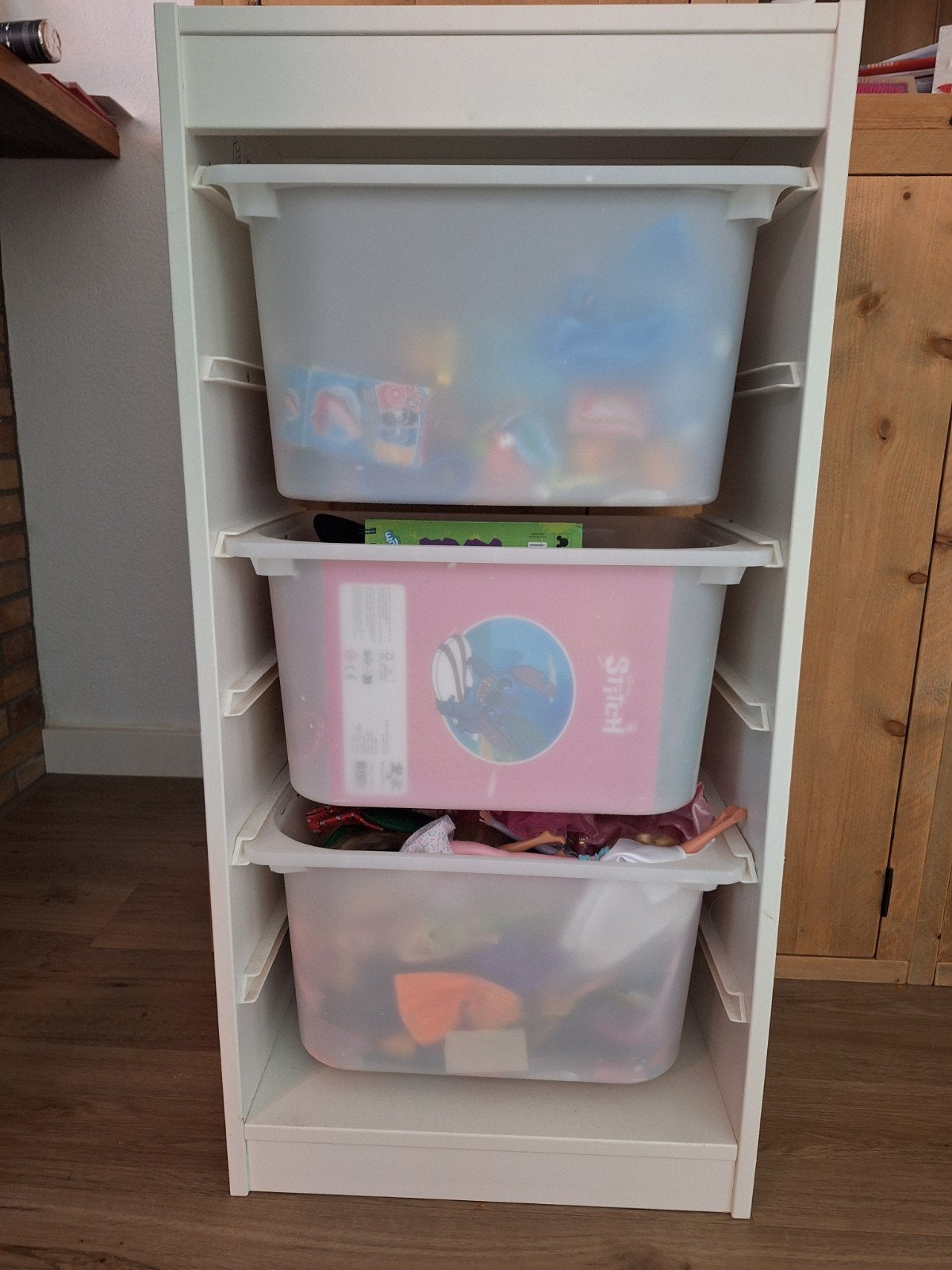 IKEA TROFAST kast met 3 bakken, zo goed als nieuw, Ophalen of Verzenden, Zo goed als nieuw