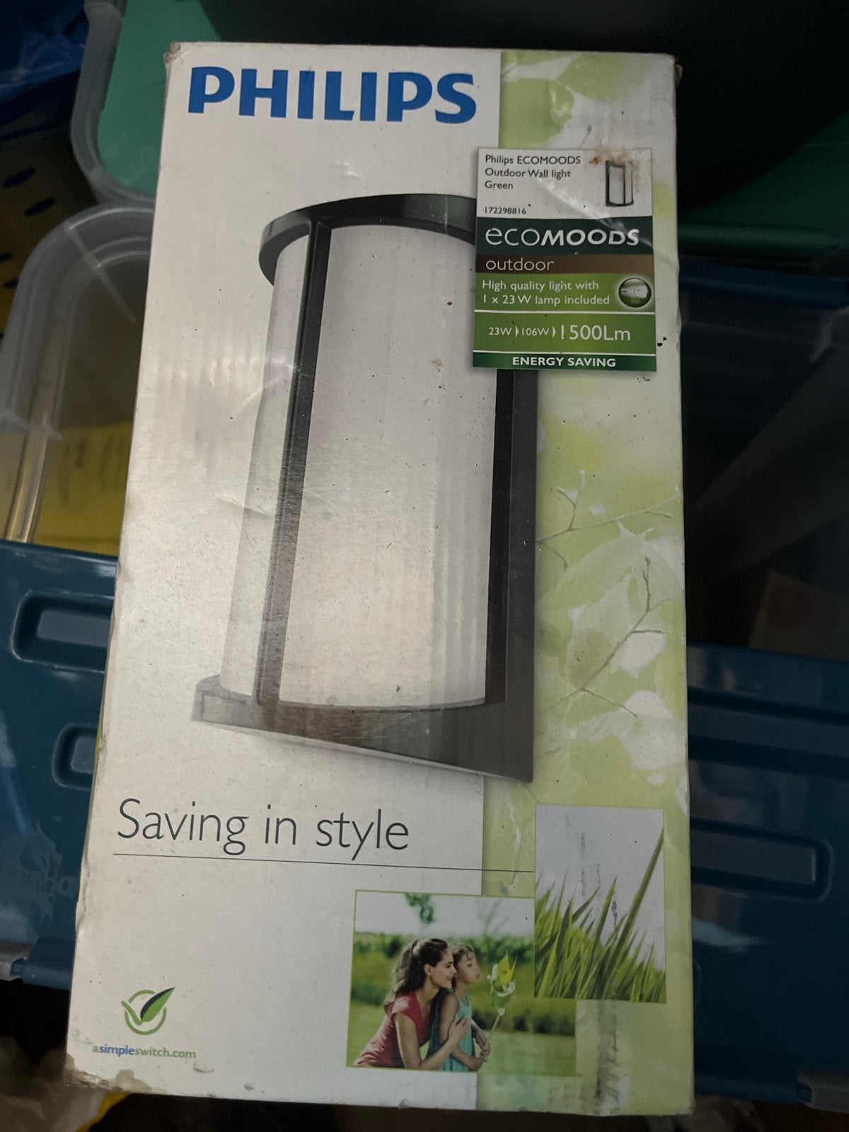 Philips Ecomoods Buiten Wandlamp - Nieuw in doos, Ophalen of Verzenden, Nieuw, Minder dan 50 watt, Wandlamp