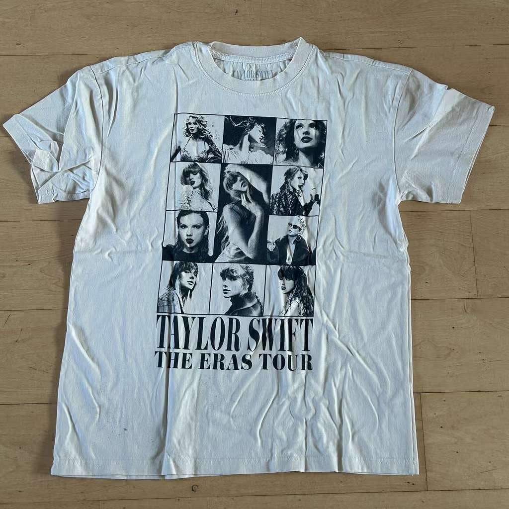 Taylor Swift 🔺 T-shirt 🔺 Eras Tour 2023-2024, Wit, Ophalen of Verzenden, Zo goed als nieuw, Korte mouw