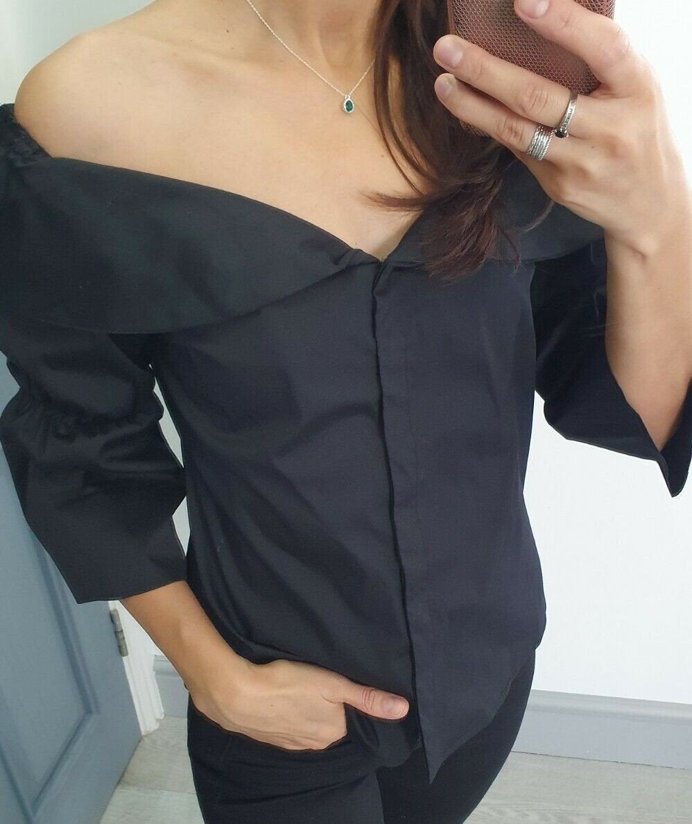 Zara zwarte offshoulder top blouse maat XS, Verzenden, Zo goed als nieuw, Maat 34 (XS) of kleiner, Zara