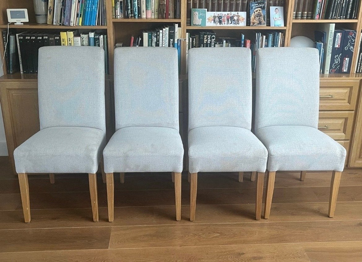 4 Woonexpress eetkamerstoelen 'Texel' - Zo goed als nieuw, Ophalen, Overige kleuren, Zo goed als nieuw, Vier
