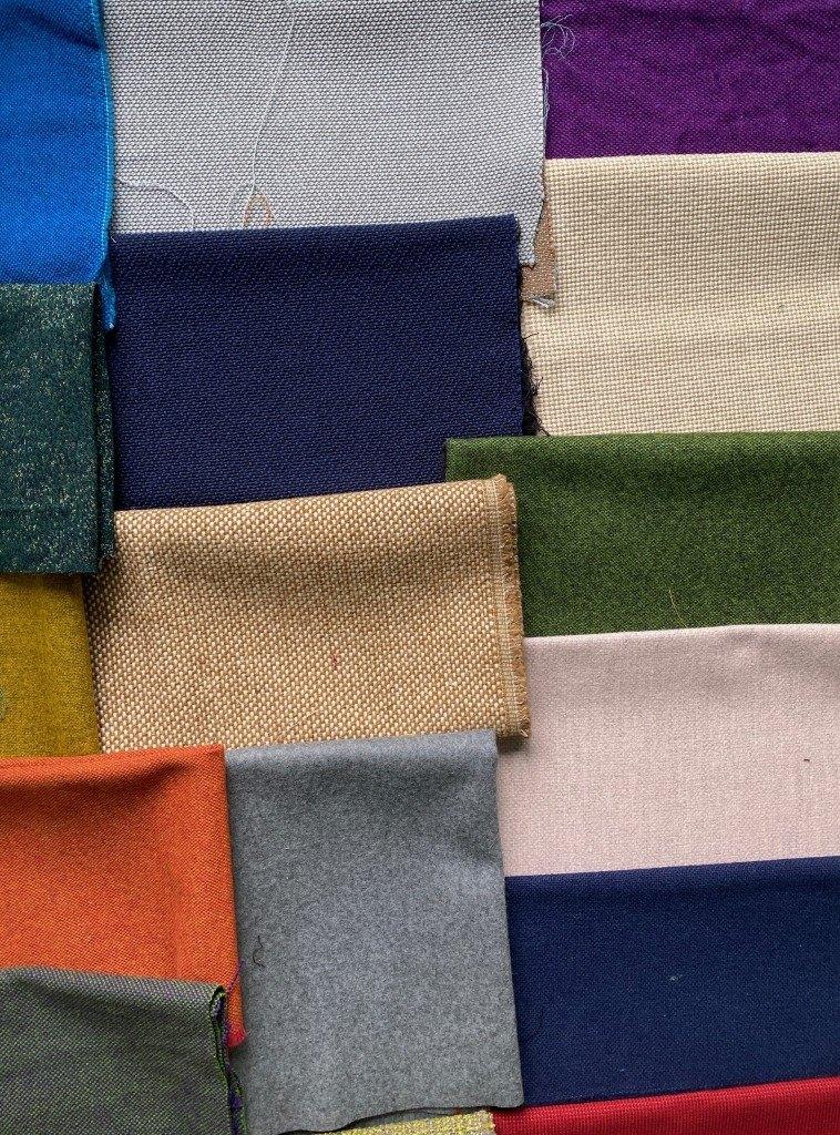 Bundel 20x meubelstoffen Kvadrat De Ploeg Febrik ROHI Camira, Wol, Nieuw, Ophalen of Verzenden, 30 tot 120 cm