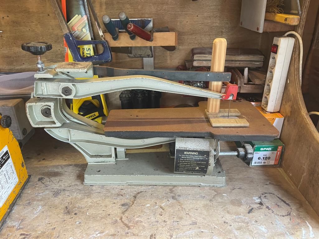 Figuurzaagmachine, Doe-het-zelf en Verbouw, Gereedschap | Zaagmachines, Ophalen, Gebruikt, Minder dan 600 watt, Figuurzaag