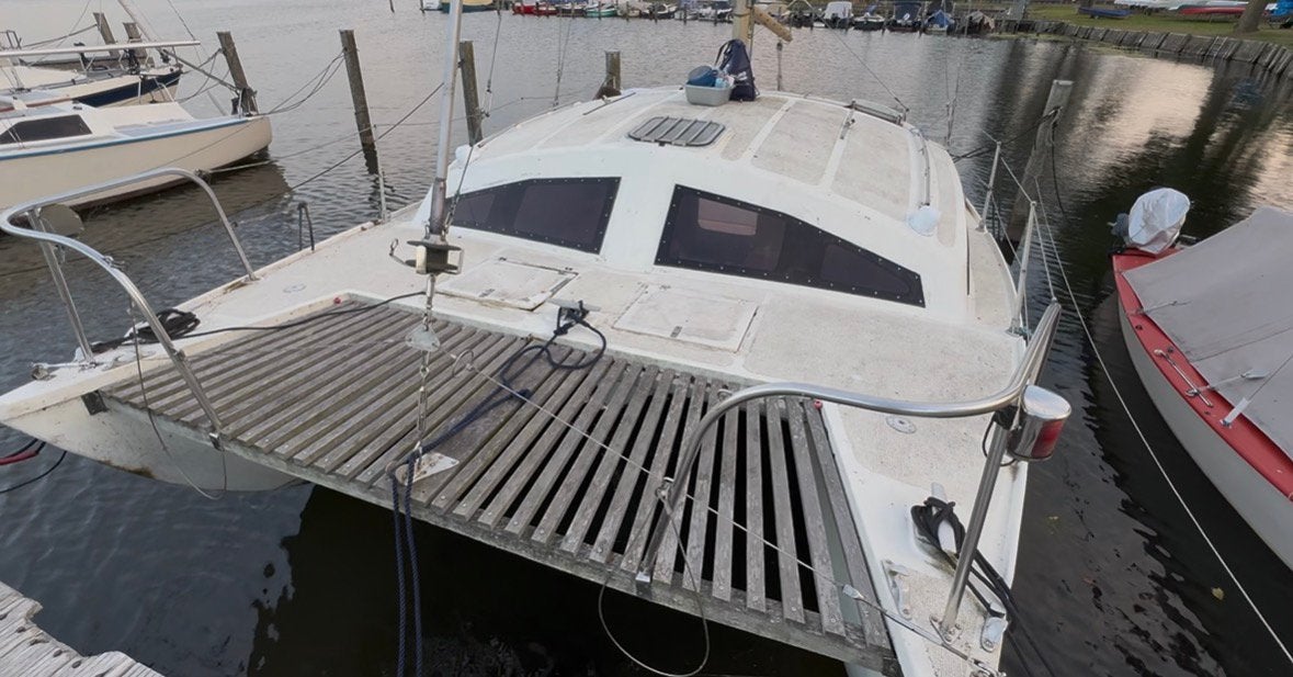 Catamaran Heavenly Twins - projectboot!! Zeilboot-kajuitboot, Watersport en Boten, Overige merken, Gebruikt, Buitenboordmotor