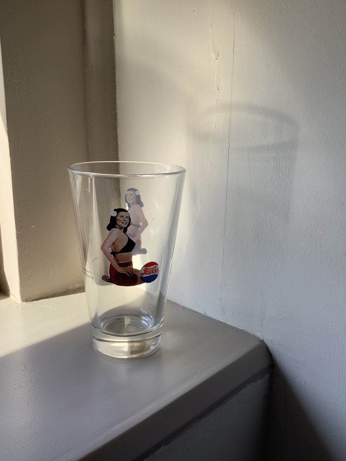 Pepsi Cola glazen jaren 50/60, Ophalen of Verzenden, Zo goed als nieuw, Gebruiksvoorwerp