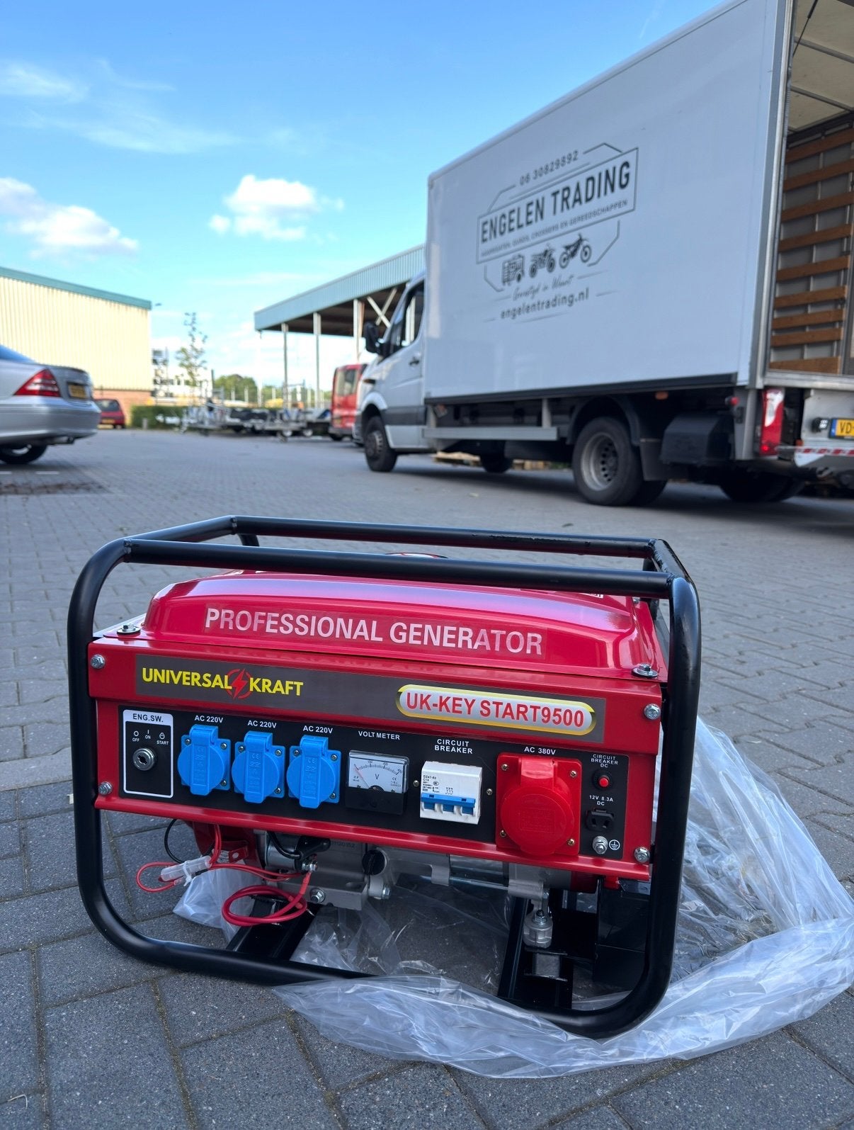 9500 electrische start generator aggregaat nieuw, Ophalen, Nieuw, Minder dan 5 kVA, Benzine