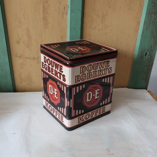 Blik Douwe Egberts koffie voorraadblik oud origineel metaal, Verzamelen, Blikken, Ophalen of Verzenden, Gebruikt, Koffie, Douwe Egberts