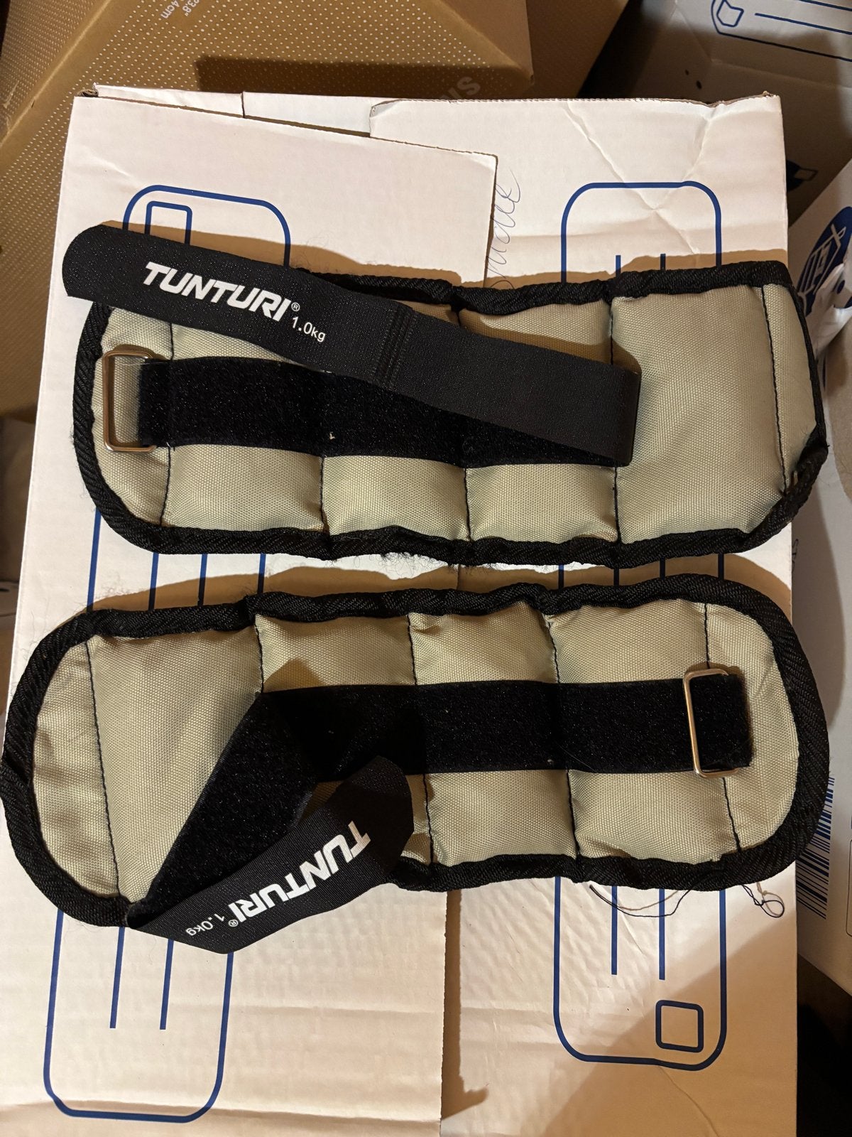 Tunturi Enkelgewichten 1.0kg - Set van 2, Ophalen of Verzenden, Gebruikt, Armen, Halterschijven