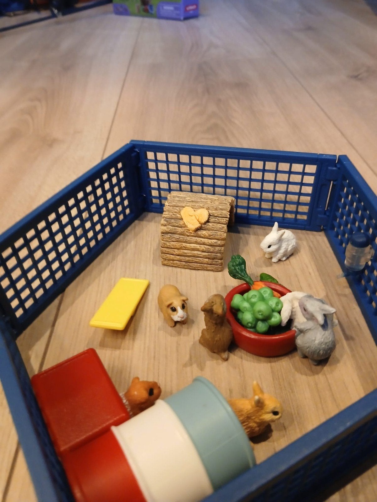 Schleich Konijnenhok met Konijnen en Accessoires, Ophalen of Verzenden, Jongen of Meisje