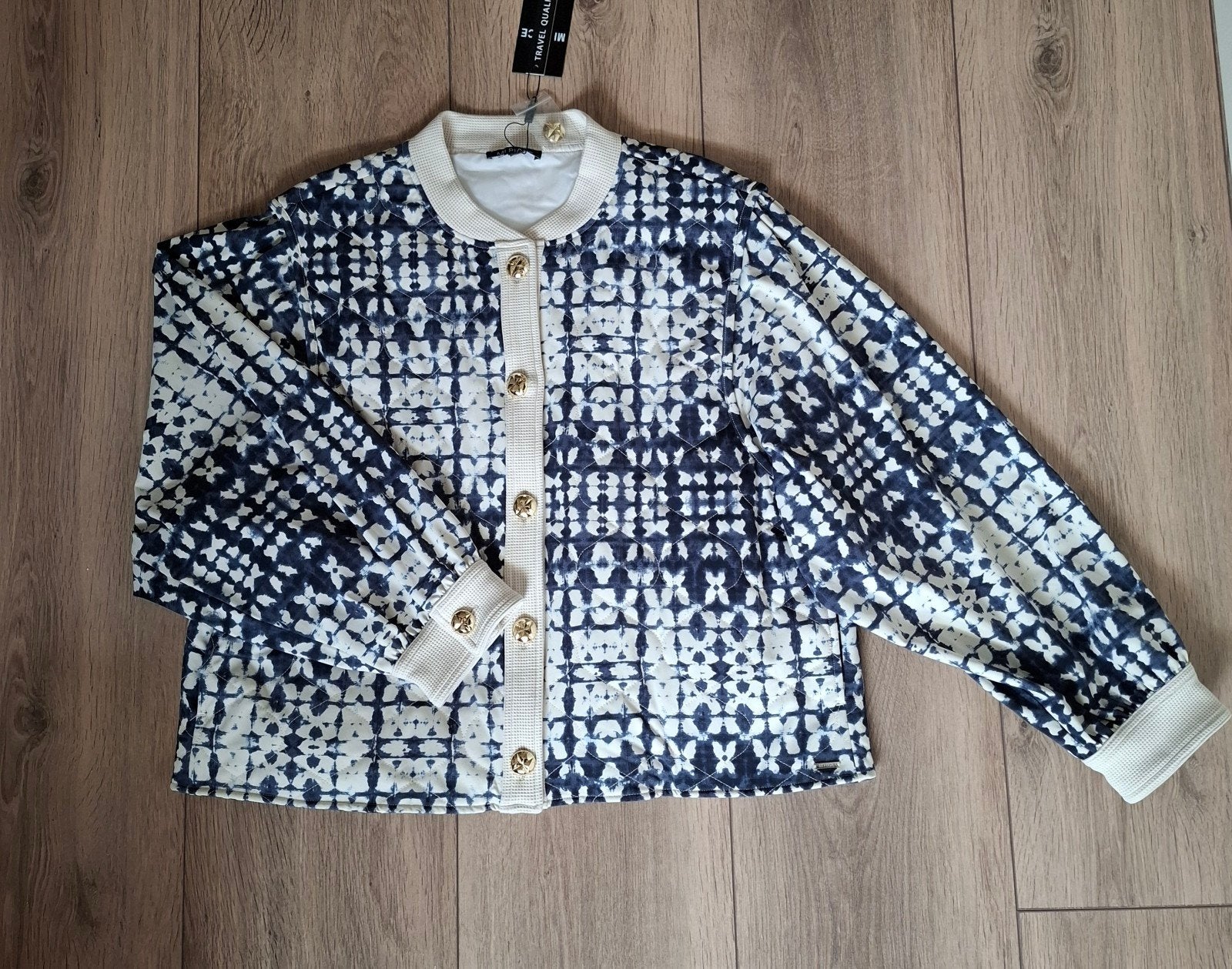 Mi Piace Gevoerd Jasje XXL Batik Blauw/Kit Kleur, Mi Piace, Blauw, Maat 46/48 (XL) of groter, Nieuw