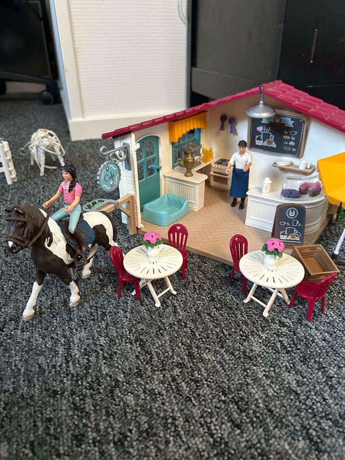 Schleich cafe set, Ophalen of Verzenden, Zo goed als nieuw