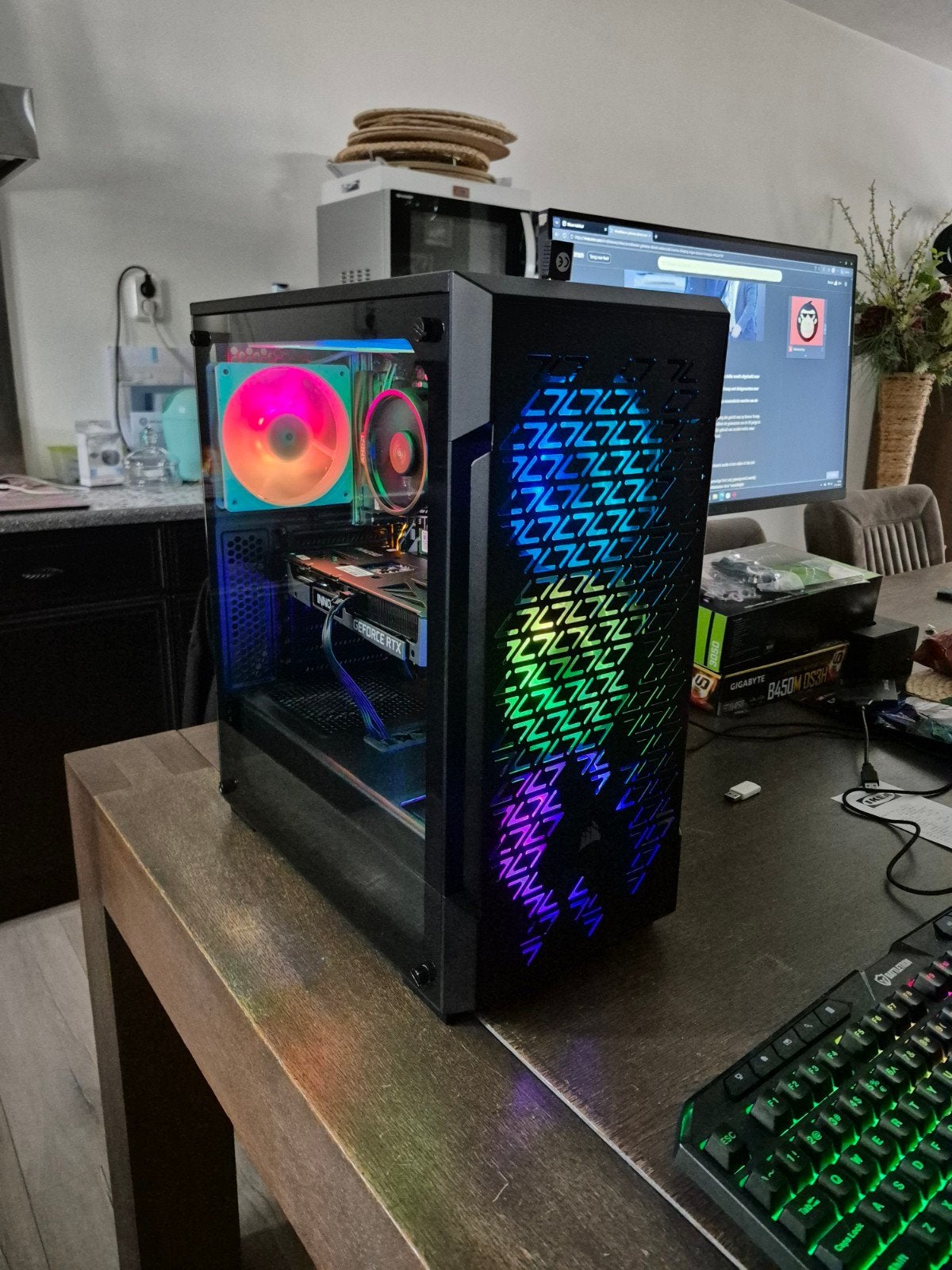 Game Pc Ryz 7 2700 RTX3050 8GB 16GB intern 2,2TB Als nieuw., Ophalen, Gigabyte, Virtual Reality, Zo goed als nieuw