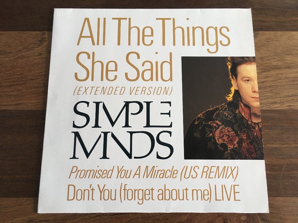 Vinyl Maxisingle Simple Minds All The Things She Said + 2 EU, Ophalen of Verzenden, Gebruikt, 12 inch, Pop