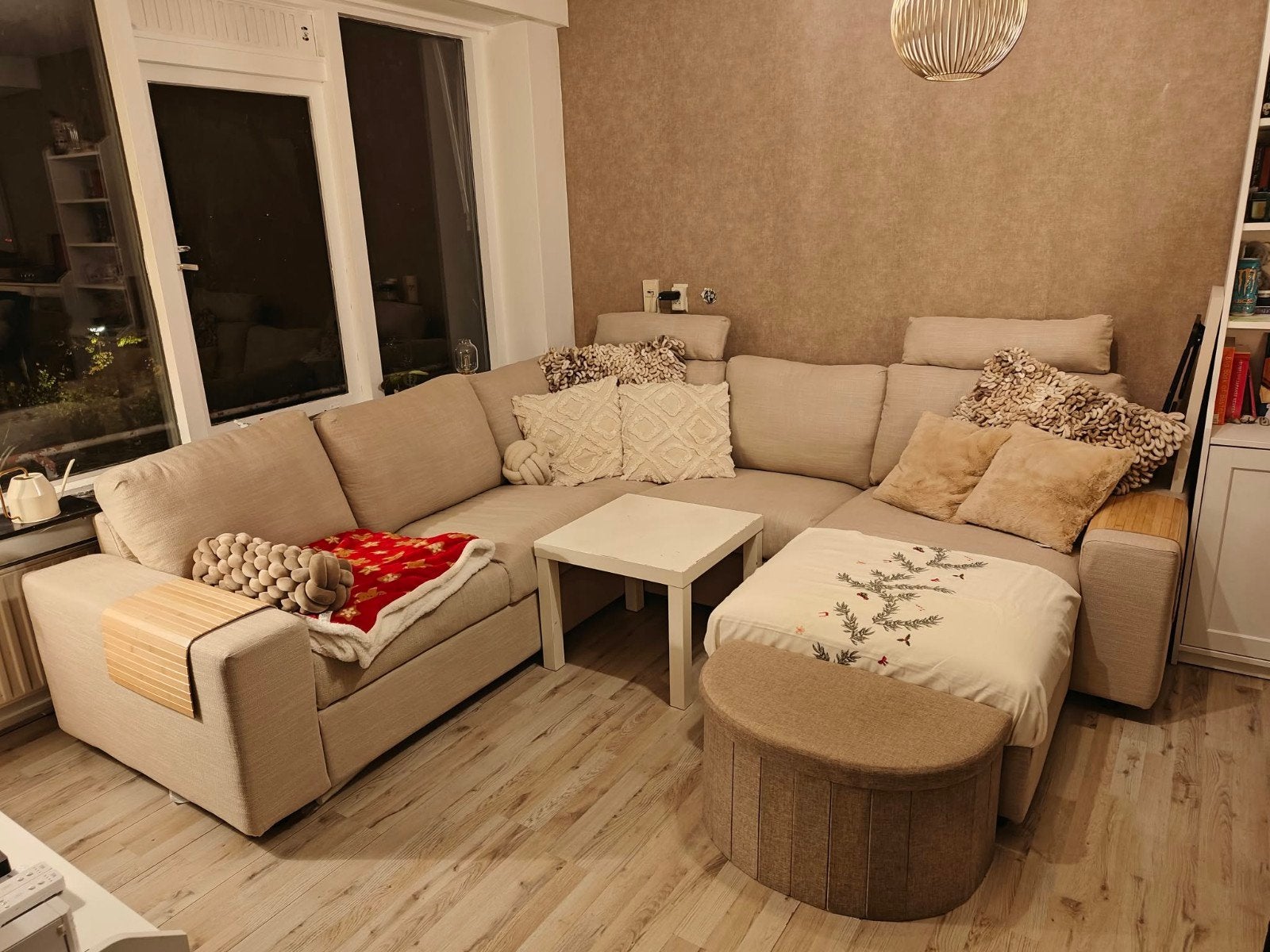 IKEA Vimle hoekbank / U bank beige met chaise longue, Ophalen, Hoekbank, Zo goed als nieuw, 200 tot 250 cm