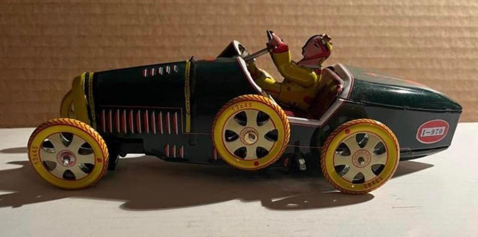 Bugatti Type 35 Payá Hermanos oldtimer blikken speelgoed, Ophalen of Verzenden, Zo goed als nieuw