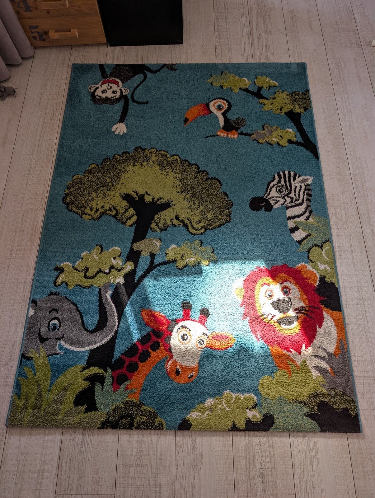 Leuk vloerkleed Jungle, Ophalen, Gebruikt