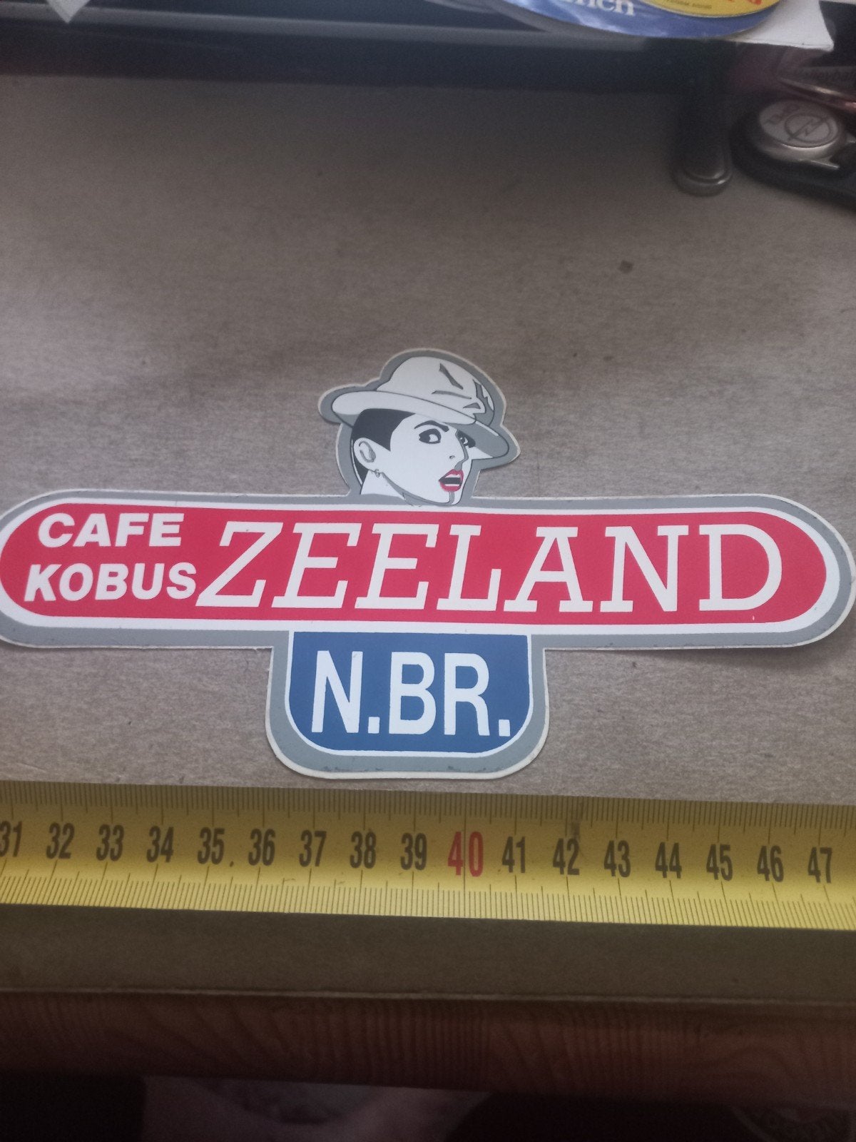 Vintage Cafe Kobus Zeeland N.Br. Sticker, Ophalen of Verzenden, Gebruikt, Overige typen