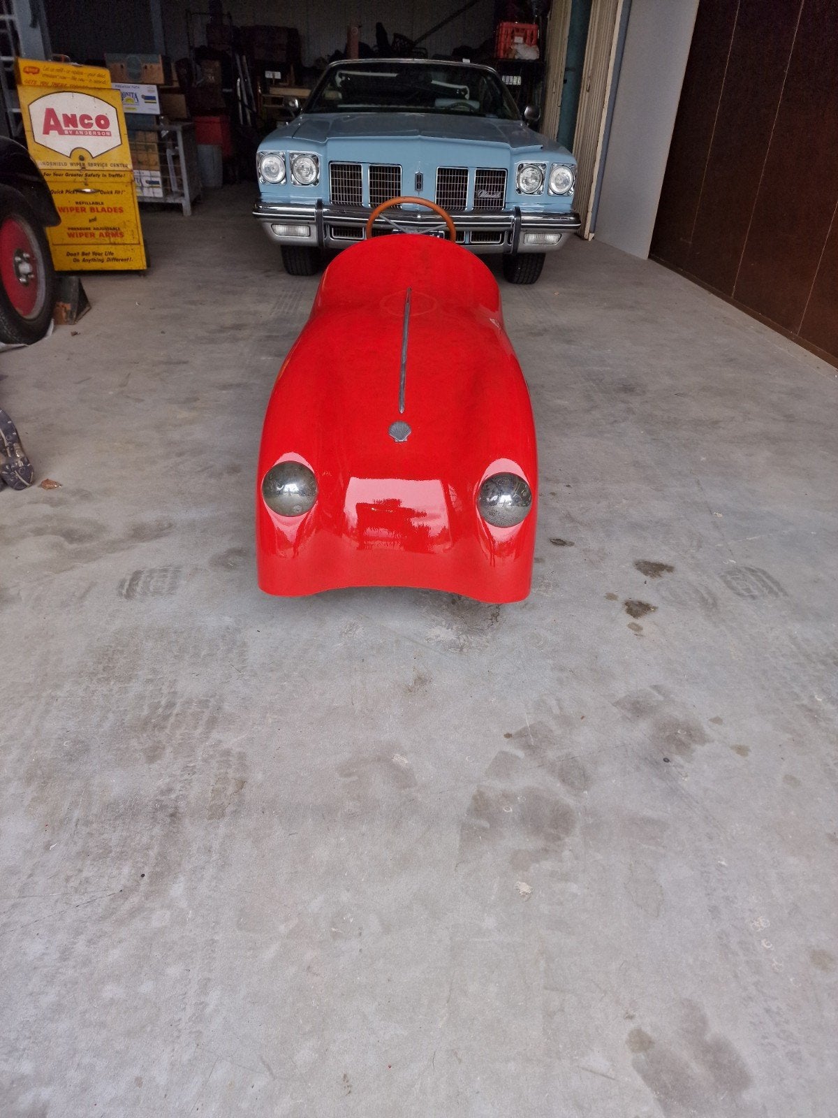 Shell  shelley porsche trapauto 50jaren, Ophalen