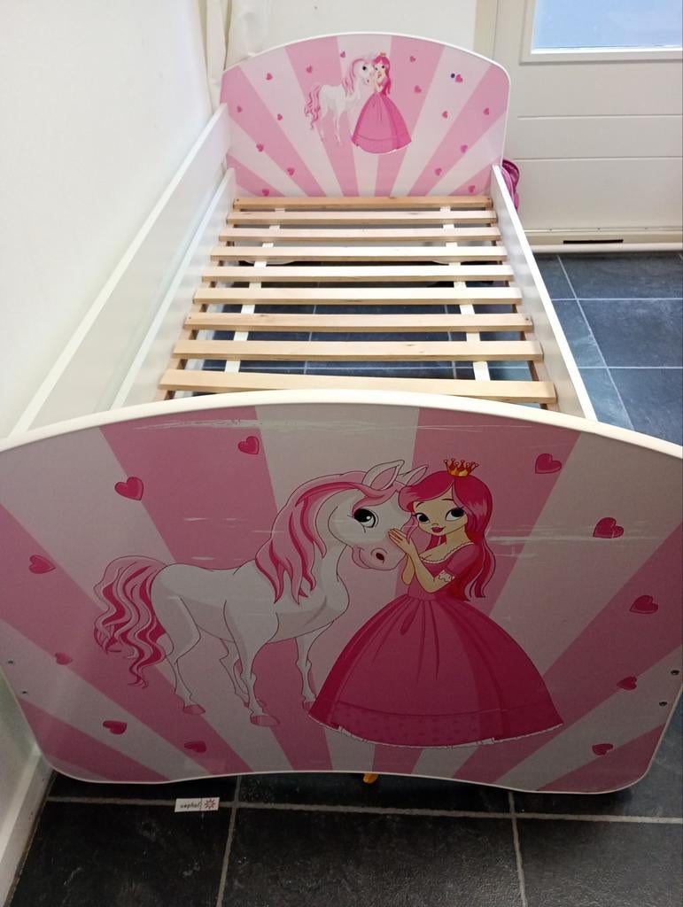 kinderbed, meisjesbed, prinsessenbed, unicorn bed, eenhoorn, Ophalen of Verzenden, 180 cm of meer, 70 tot 85 cm