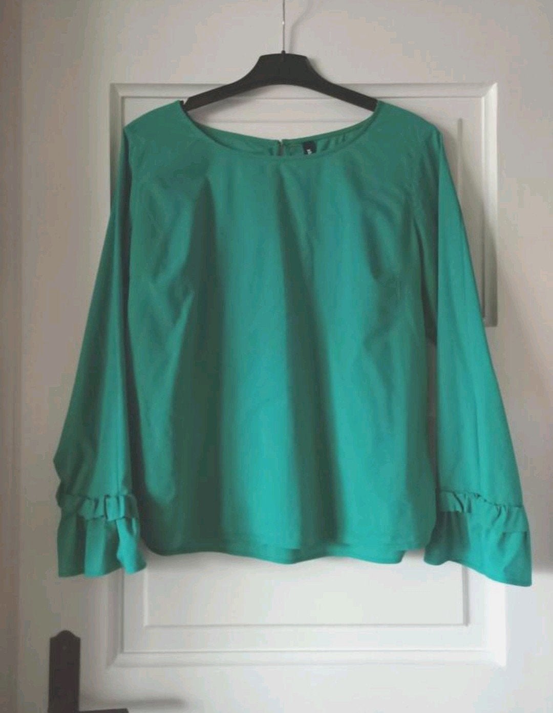 Groene blouse tuniek wijde lange mouwen maat L Eksept., Kleding | Dames, Eksept, Ophalen of Verzenden, Zo goed als nieuw, Groen