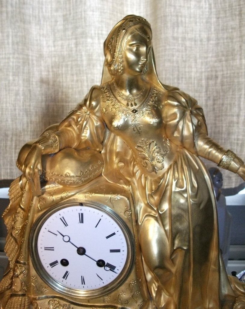 Antieke Pendule, Koningin Victoria, uit 1844, Antiek en Kunst, Antiek | Klokken, Ophalen of Verzenden