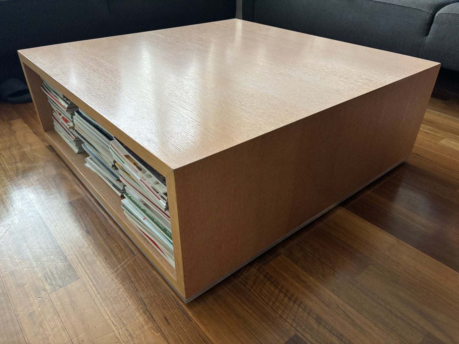 Rolf Benz Salontafel met opbergruimte (90x90cm), Huis en Inrichting, Ophalen, Gebruikt, 50 tot 100 cm, 50 tot 100 cm