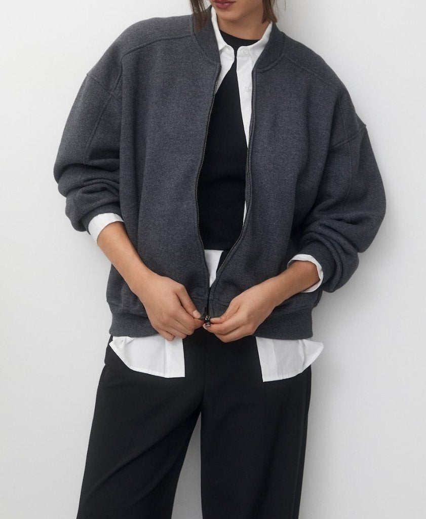 Pull & Bear bomber jas bomberjack antracietgrijs maat M, Maat 38/40 (M), Nieuw, Ophalen of Verzenden, Jasje