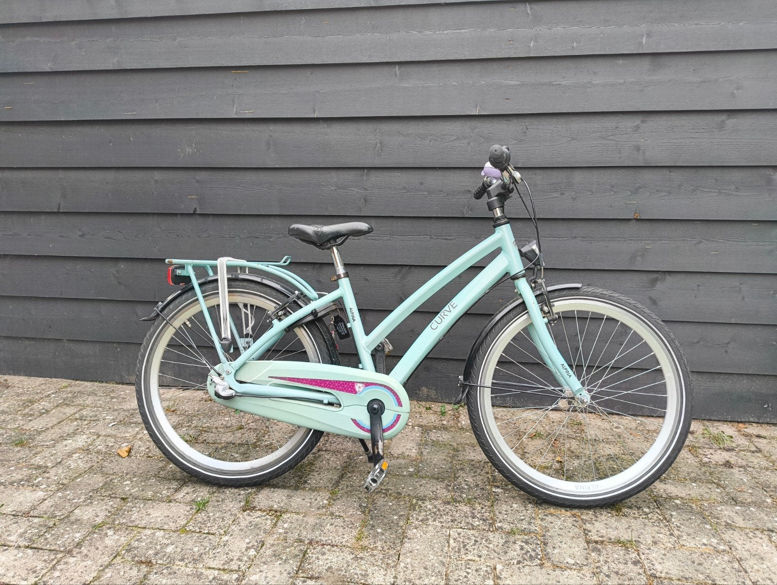 Alpina Curve, lichtgroen, 24 inch, meisjesfiets, Fietsen en Brommers, Ophalen, Gebruikt, Alpina, Terugtraprem