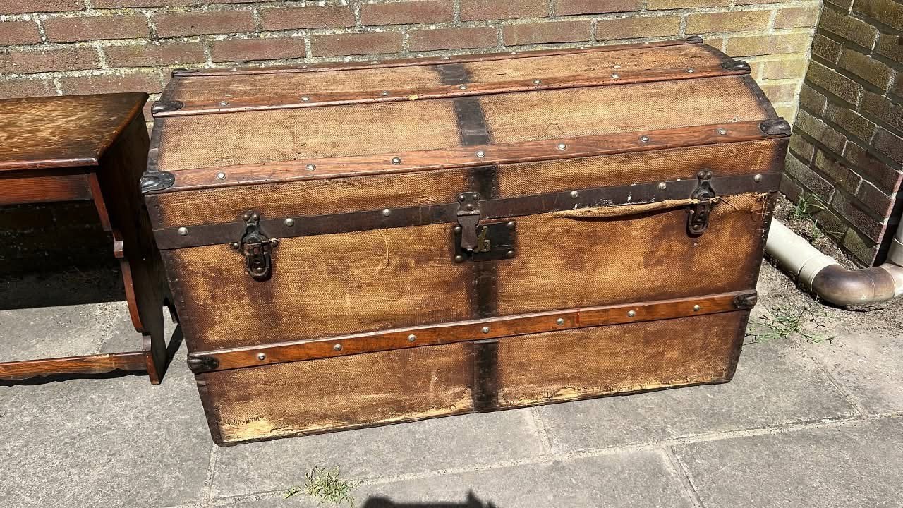 Oude scheepskist, Ophalen of Verzenden, Zo goed als nieuw, 100 tot 150 cm
