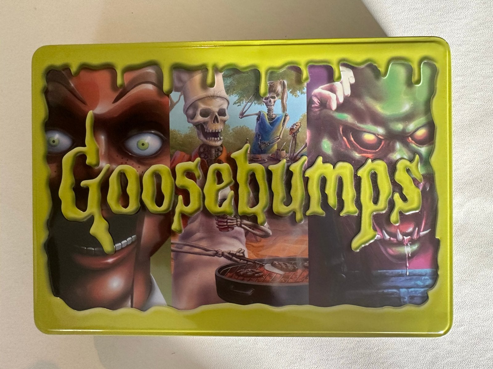 Goosebumps set in blik - Kippenvel, Boeken, Meerdere comics, Ophalen of Verzenden, Zo goed als nieuw, Europa