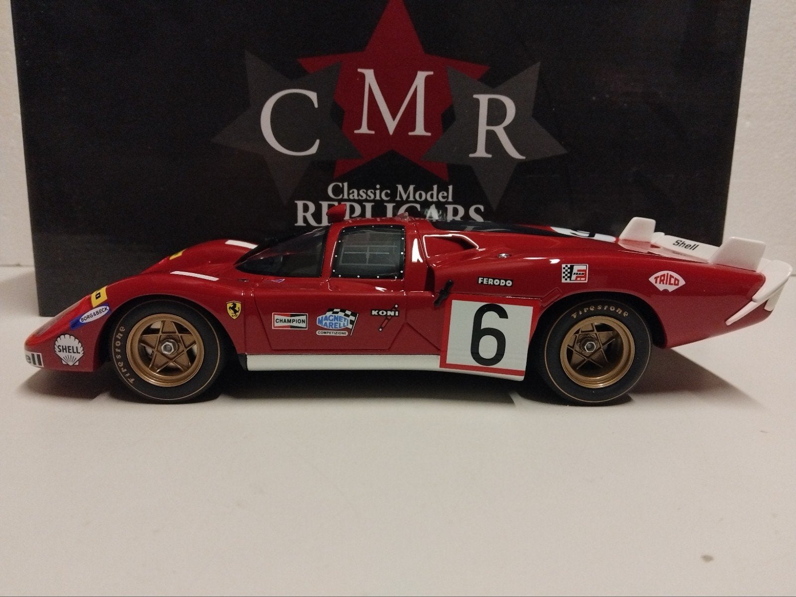 Ferrari 512 S Le Mans 1970 #6 rood Replicars CMR 1:18 KRD, Ophalen of Verzenden, Zo goed als nieuw, Auto, Overige merken
