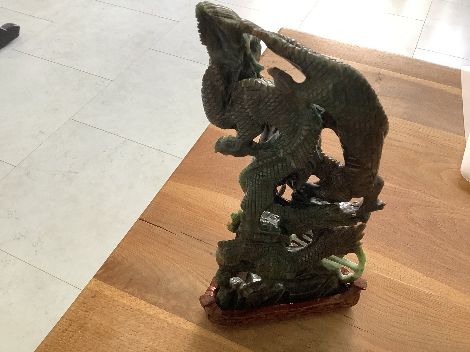 Prachtig drakenbeeld van steen - Aziatische kunst, Overige onderwerpen, Ophalen of Verzenden, Handgemaakt, 20 - 50 cm