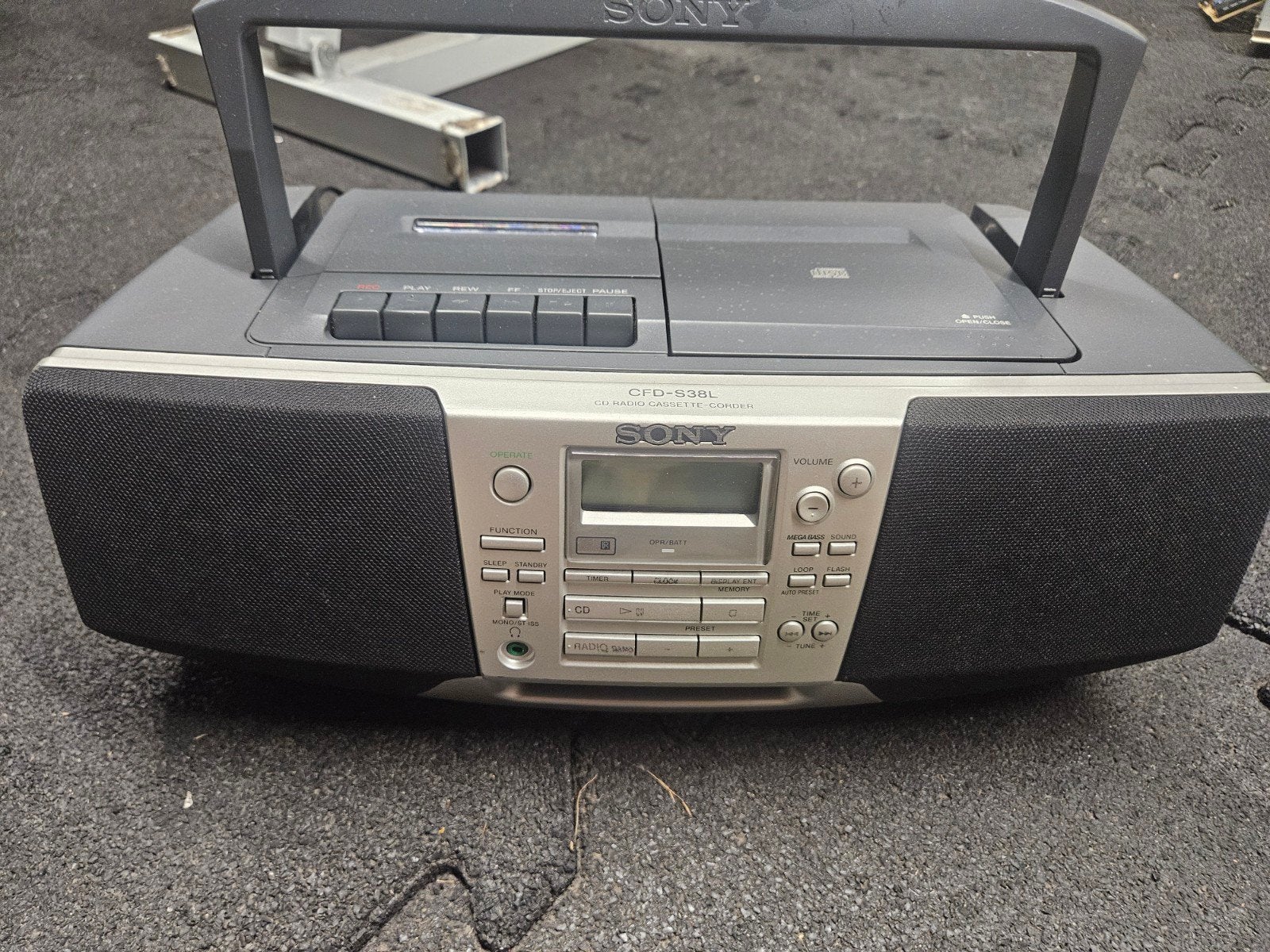 Sony CFD-S38L Stereo Boombox met Radio, CD en Cassette, Gebruikt, Cassettedeck, Draagbaar, Ophalen of Verzenden