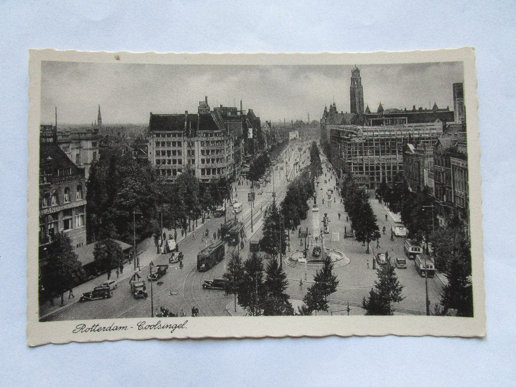 Ansichtkaart Rotterdam - Coolsingel uitgave J.Sleding, Verzenden, 1920 tot 1940, Ongelopen, Zuid-Holland