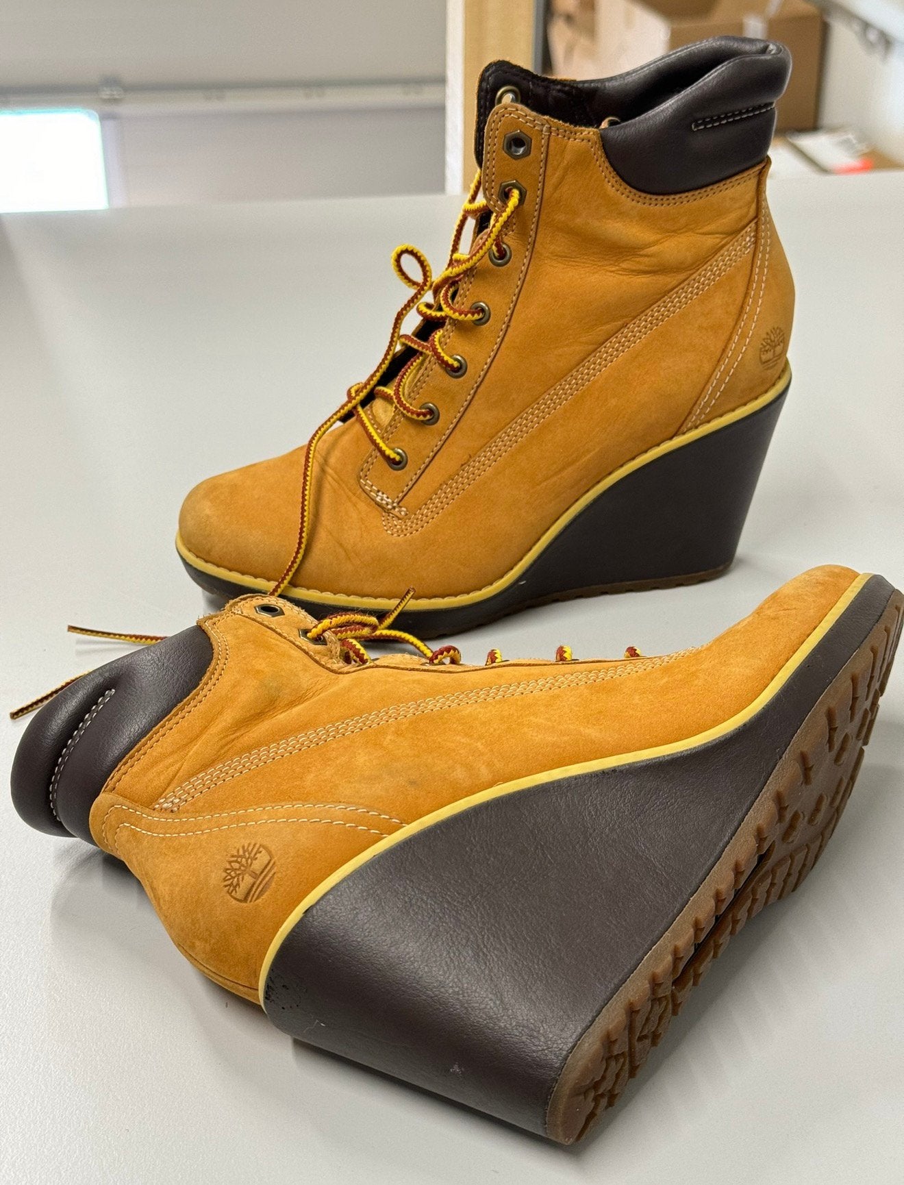Timberland Wedge Hiker Boots - NIEUW maat 37 timberlands hak, Bruin, Nieuw, Ophalen of Verzenden, H