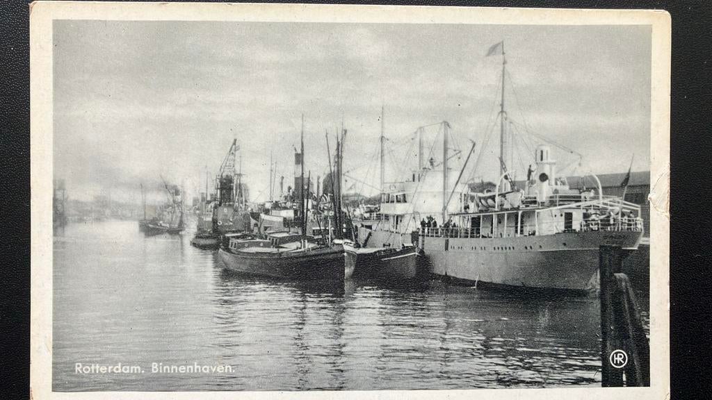 Rotterdam Haven Binnenhaven binnenvaart zeevaart pre 1936, Verzamelen, Ansichtkaarten | Nederland, Ophalen of Verzenden, 1920 tot 1940