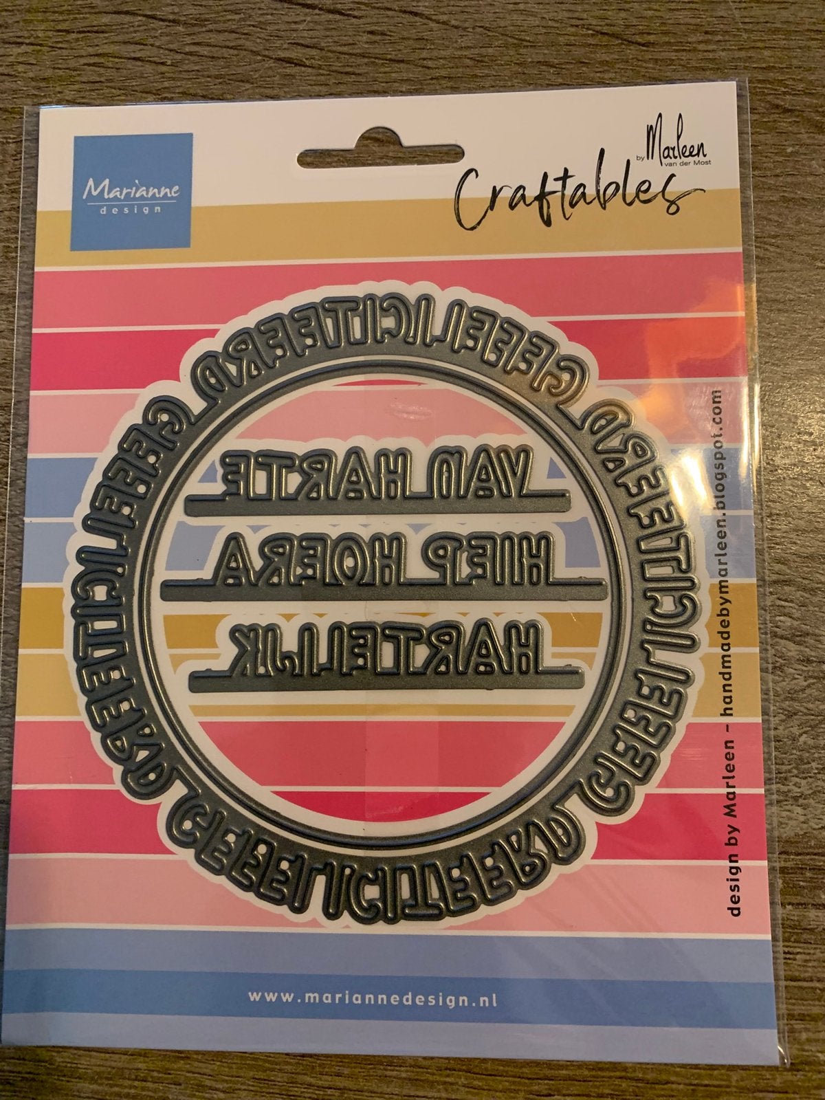 NIEUWE MARIANNE DESIGN SNIJMAL CR1714-Van Harte cirkel, Verzenden, Nieuw, Overige thema's, Pons of Mal